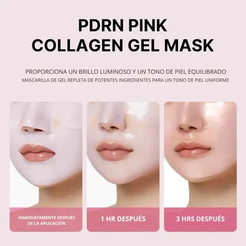 Mascarilla Pdrn Pink Colágeno Gel X 4 Unidades