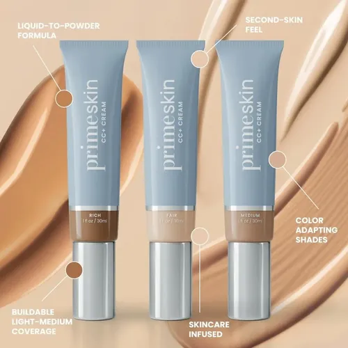 Base Cc+ Primeskin Para Piel Madura Tan