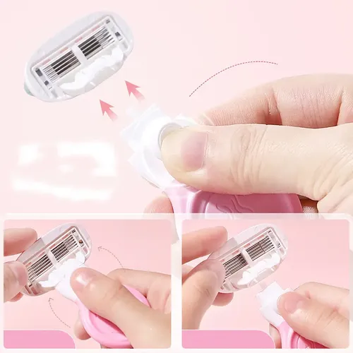 2pzs Flawless Depilador Rasuradora Intima Mujer Rosa ./