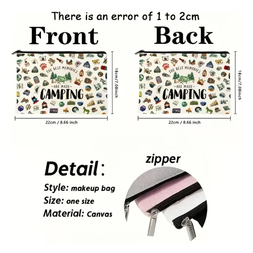 Bolsa De Maquillaje Con Cremallera Con Estampado Best Memori Estilo 1