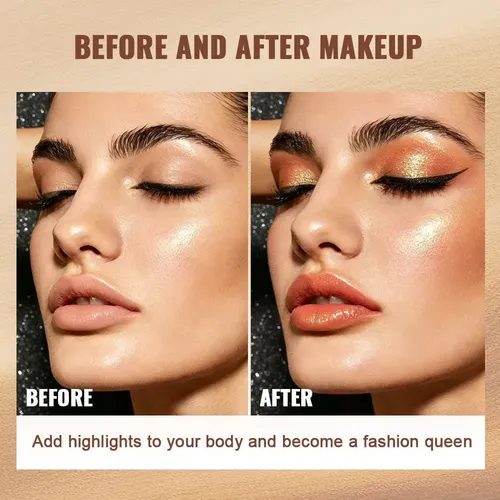 Sombra De Ojos Glitter Peach Champagne Rose Gold 0.1 Oz