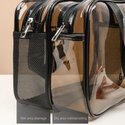 Neceser Organizador Doble Capa Pvc Transparente A