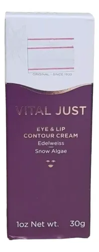 Crema Contorno de Ojos Just 30mL Libre de Parabenos Hidratante
