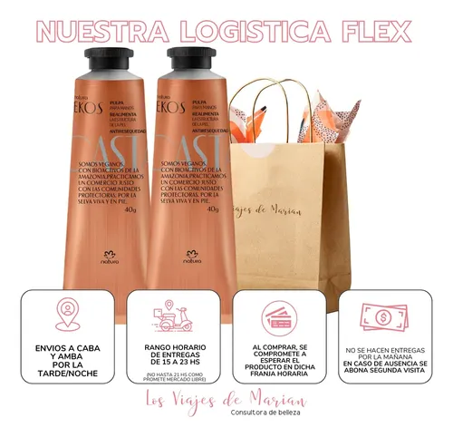 Natura Ekos Pulpa P/ Manos Hidratante Castaña Pack 2x