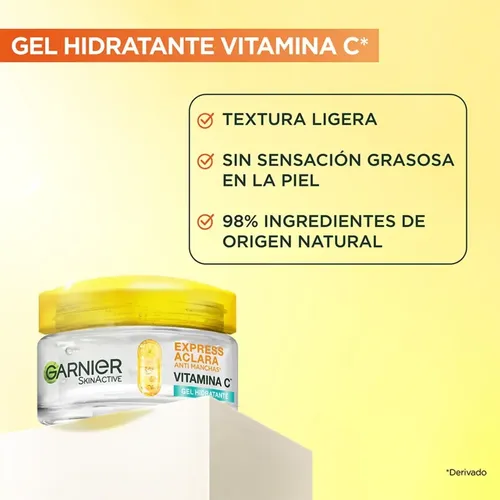 Crema Facial Gel Hidratante Garnier Vitamina C X 50 Ml