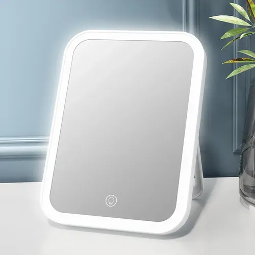 Espejo Maquillaje Led 3 Ajustes De Brillo Con Recargable Usb