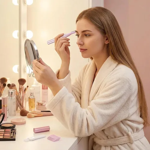 Depiladora Facial Cejas Mujer Recargable Piel Sensible