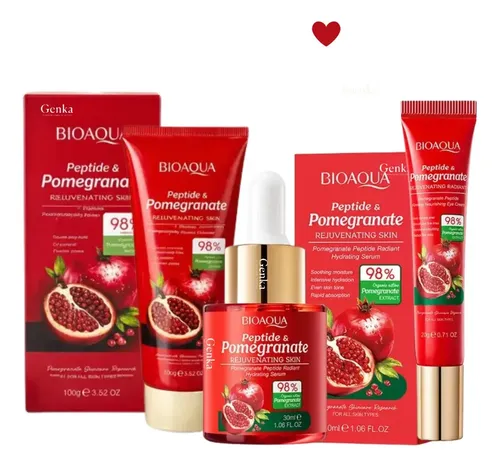 Kit Skincare Rejuvenecedora Antioxidante Peptide Y Granada