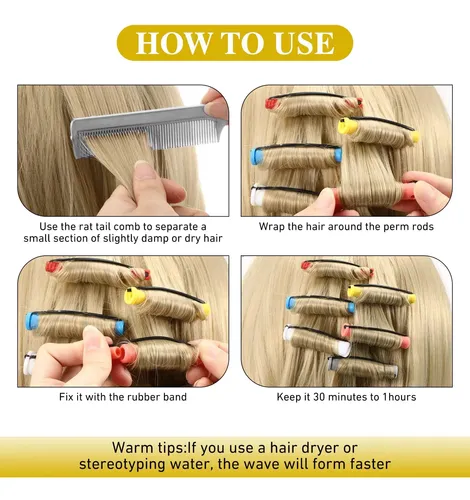 Rulos De Pelo Bmpzery 72 Uds Para Cabello Corto Y Largo