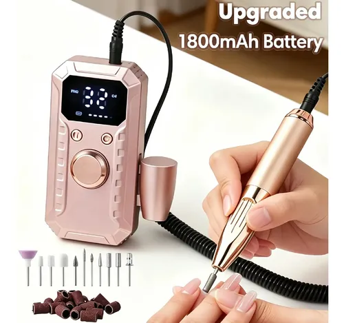 Taladro Eléctrico Para Uñas Con Kit De Limas Y Máquina