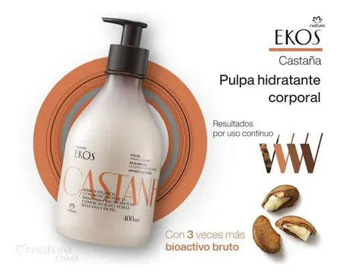 Crema Corporal Natura Ekos Castaña 400ml Nutrición Profunda