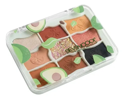 Paleta De Sombras Seven Cool 9 Tonos Mate Y Glitter