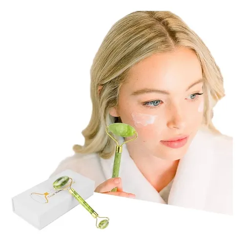 Rodillo Jade Roller Masaje Facial Arrugas Bolsas Ojeras Cara