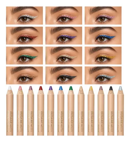 Set De 12 Lapices Delineadores Para Labios Con Vitamina E Glitter B