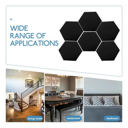 12 Piezas De Espejo De Pared Acrílico En Forma Hexagonal