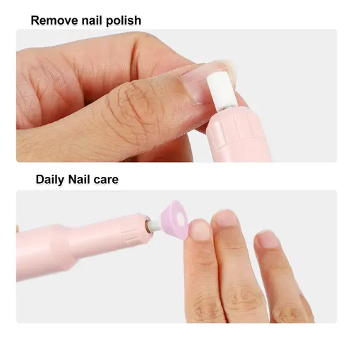 Lima De Uñas Eléctrica Kit Manicura Pedicura Rosado –