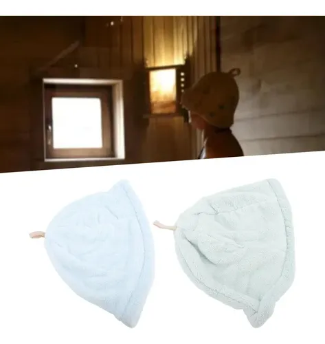 Accesorios Sauna,juego For 2 Pzas Gorro,gorro Toalla (spa,