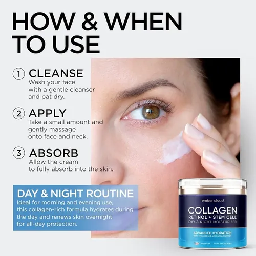 Crema Hidratante Ember Cloud con Retinol y Ácido Hialurónico, para Día y Noche, de 50 mL