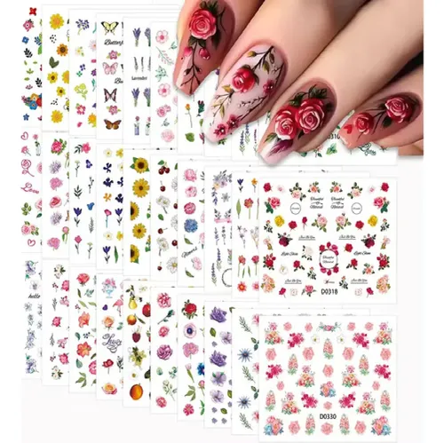 Kit De 300 Pegatinas Para Uñas Hechas A Mano, Reventa Al Por