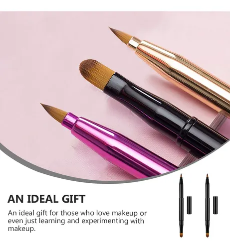 Set De 2 Brochas Labiales Y Delineador Retractil Doble Punta