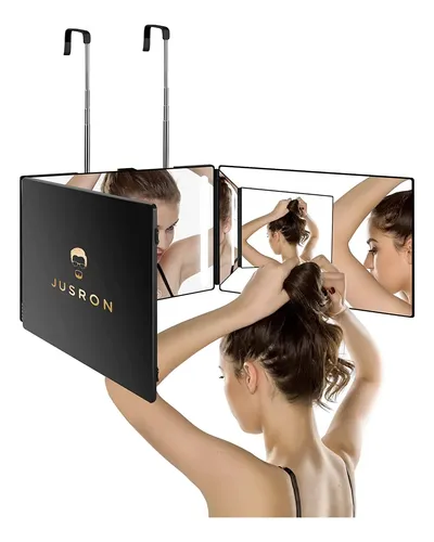 Espejo De 3 Vias Cristal Hd Claro Antivaho Luz Led Ajustable