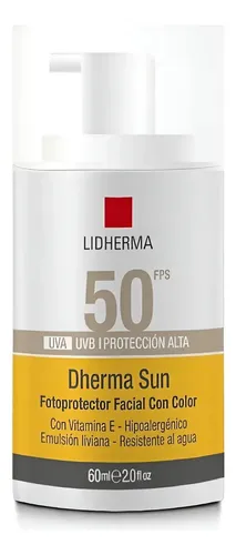 Protector Solar Facial 50 Fps Dherma Sun Color Lidherma
