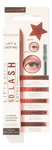 Rímel Makeup Revolution Lift and Define 5D Negro Cruelty Free