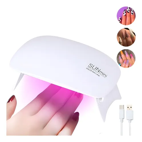 Cabina De Uñas 6w Lampara Luz Led Secador Uv Manos Esculpida