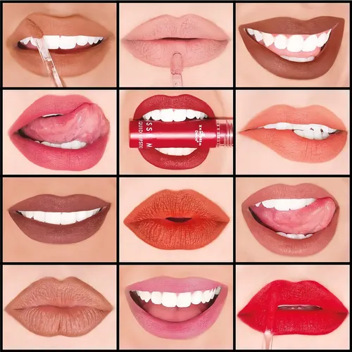 Labial Liquido Italia Deluxe Mousse Mate Larga Duración Almond 01