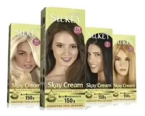 Kit Skay Cream Silkey Coloracion Alto Rendimiento X150 Tono 8 rubio claro