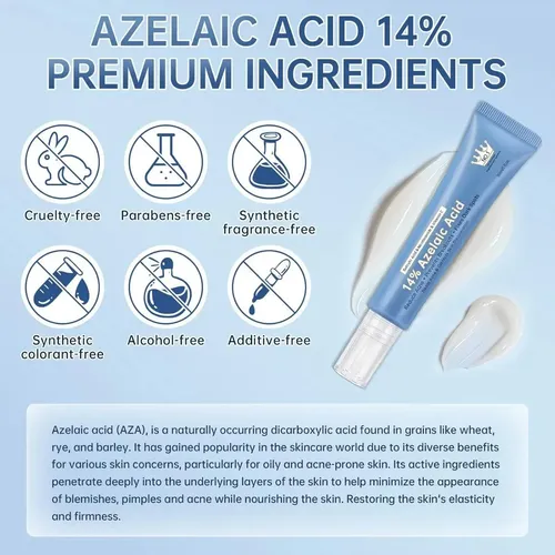Crema Azelaico 14% Niacinamida Y C, Calmante 30 Ml, 2 Unidad