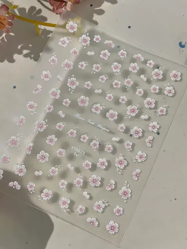Pegatinas Para Uñas Con Estampado De Hormigas Y Pequeñas Flo