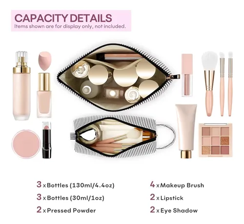 Set De Bolsas De Maquillaje Mibasies Black A Para Mujer Y Ni