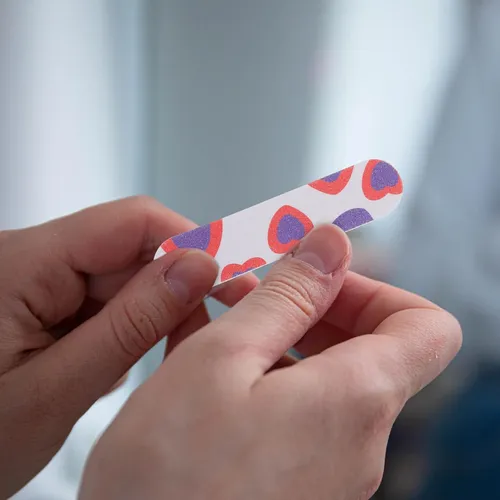 40 Piezas Limas De Uñas Mini 9 Cm Patrones De Tulipán