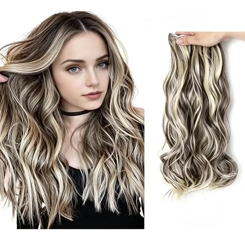 Cabello Rizado Con Múltiples Clips