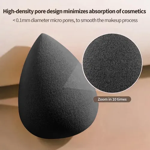 12 Unidades De Esponjas De Maquillaje Negras Para Base De Ma