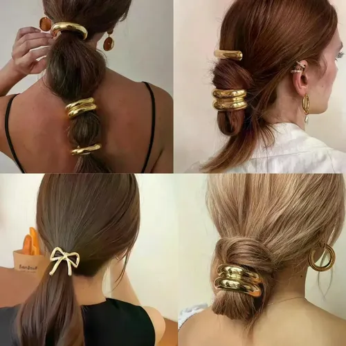 Jia 8 Cintas De Metal Para El Cabello, Collar De A