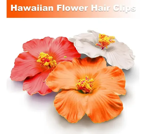 3 Pinzas For El Pelo De Flores Hawaianas For Mujer, // !-a