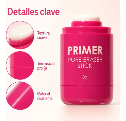 Primer Facial En Barra Borrador De Poros 8g Crema &*