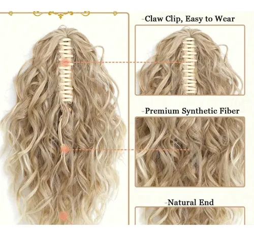 Peluca Moderna Con Pinza Para El Cabello Y Coleta ^.^