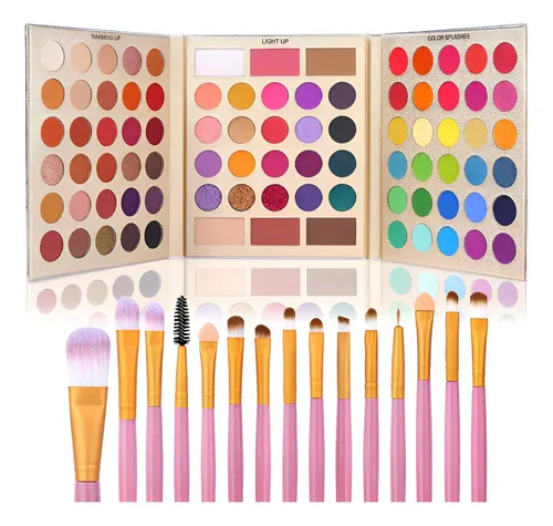 Kit De Maquillaje Profesional Paleta De Maquillaje+cepillos