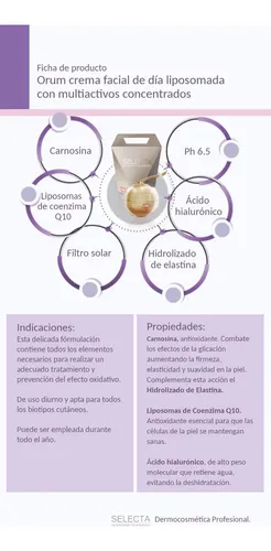 Crema Facial Día Liposomada Selecta 50mL Ácido Hialurónico Antiedad