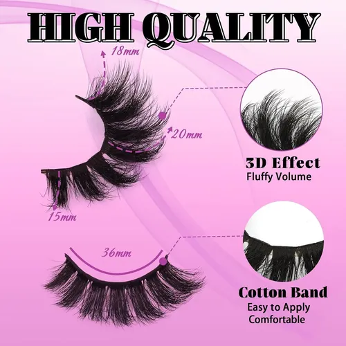 Pestañas Postizas Losha Lashes Fluffy 7 Pares Style1