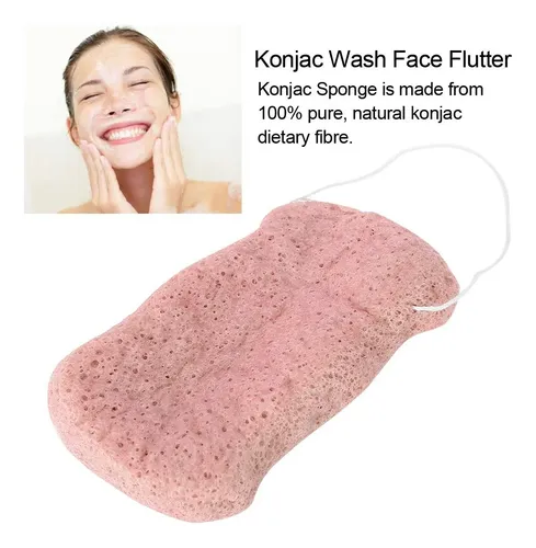 Esponja Konjac Exfoliante Piel Sensible Rostro Cuerpo