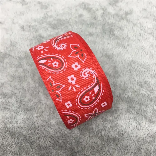 Lazo Para El Pelo Con Cinta De Grogrén Estampado De 5 Yardas