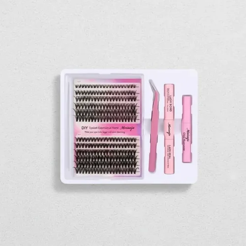 Kit Extensión De Pestañas Cluster Lashes Moxiaojie Diy