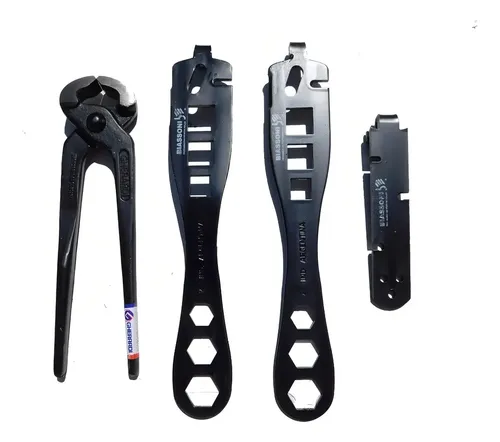 Llave California Para Alambrador X 3 Unidades Recta Curva Chica + Tenaza Gherardi