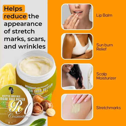 Manteca De Karité Ra Cosmetics, 340 G, Piña, Paquete De 3