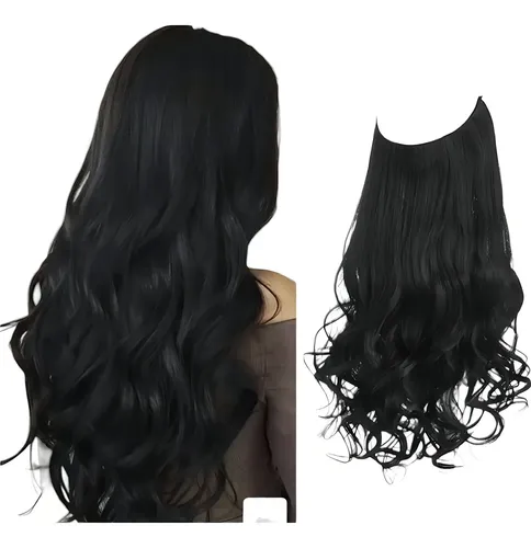 Extensiones De Cabello Vincha Miami Halo Invisible Ondas M01 Color 1b
