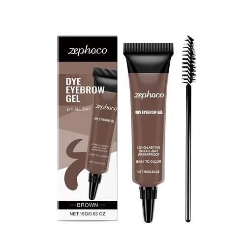 Máscara De Cejas Zephoco Brown, Impermeable Y Duradera, Con  Marrón